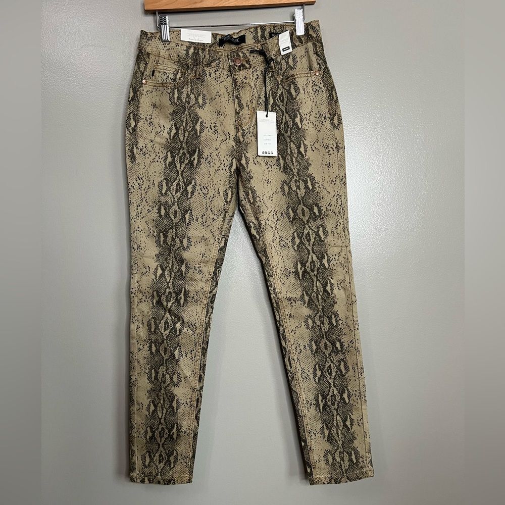 Judy Blue snake print mid rise skinny fit denim‎ jeans size 11/30 edgy rocker